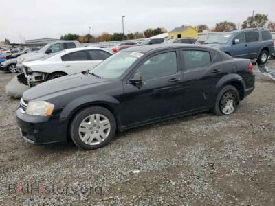 2014 Dodge AVENGER SE, black — VIN 1C3CDZAB2EN166279, Copart
