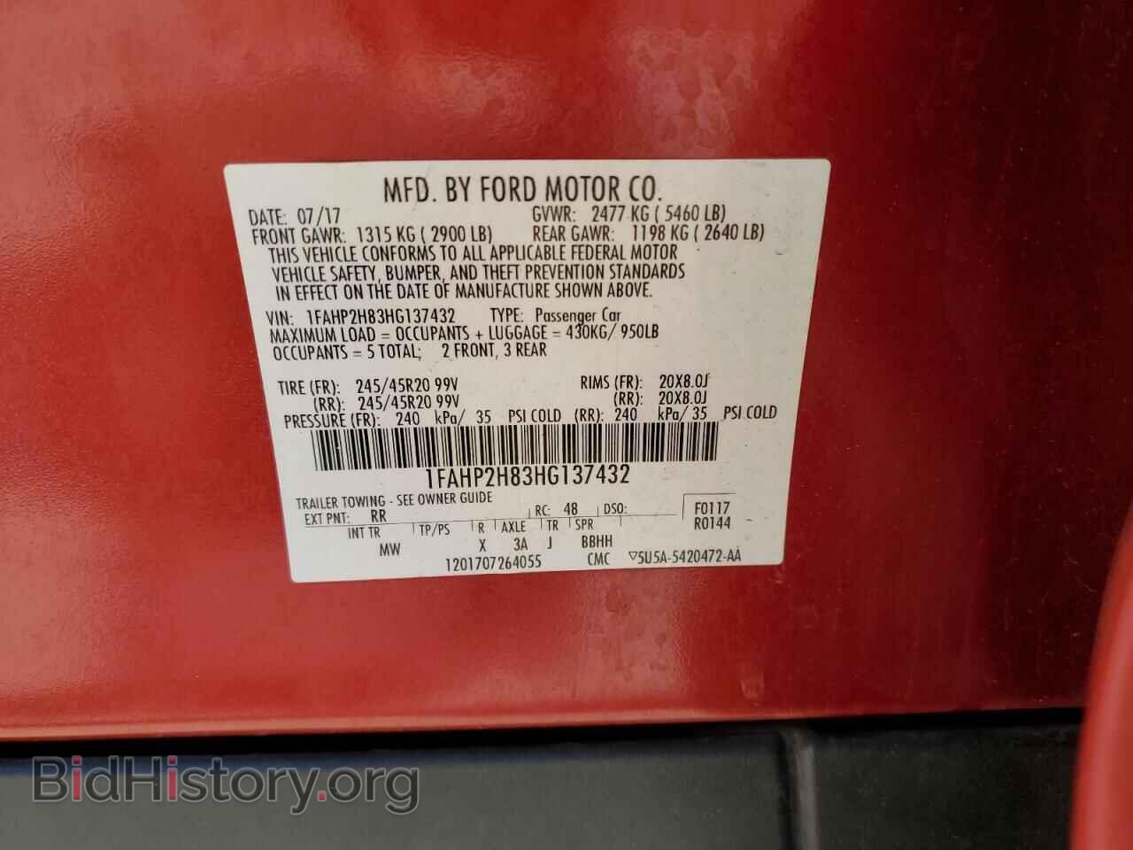 2017 FORD TAURUS - VIN: 1FAHP2H83HG137432 - Фото 13
