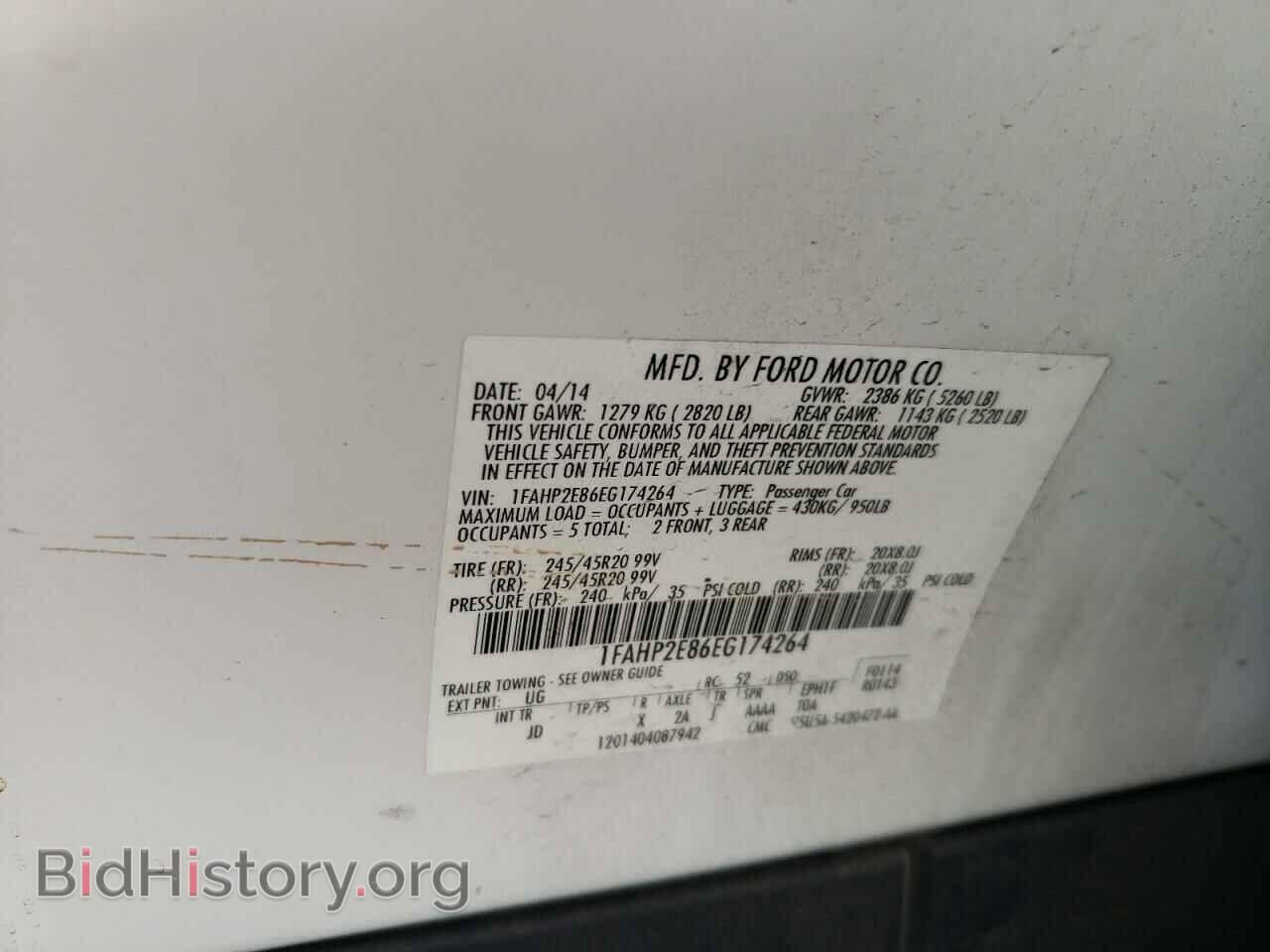 2014 FORD TAURUS - VIN: 1FAHP2E86EG174264 - Photo 12