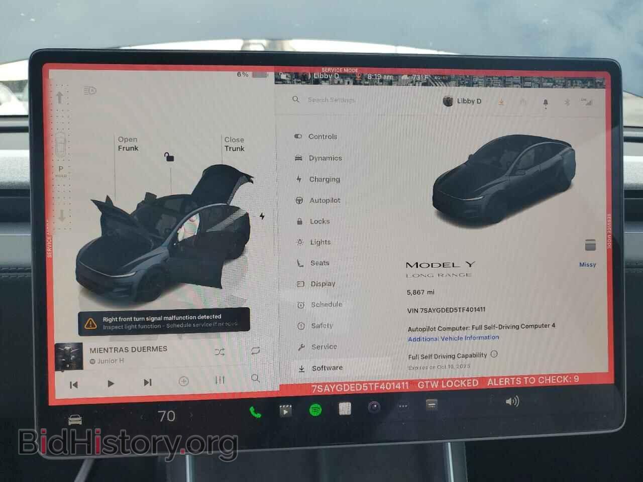 2026 TESLA MODEL Y - VIN: 7SAYGDED5TF401411 - Фото 9
