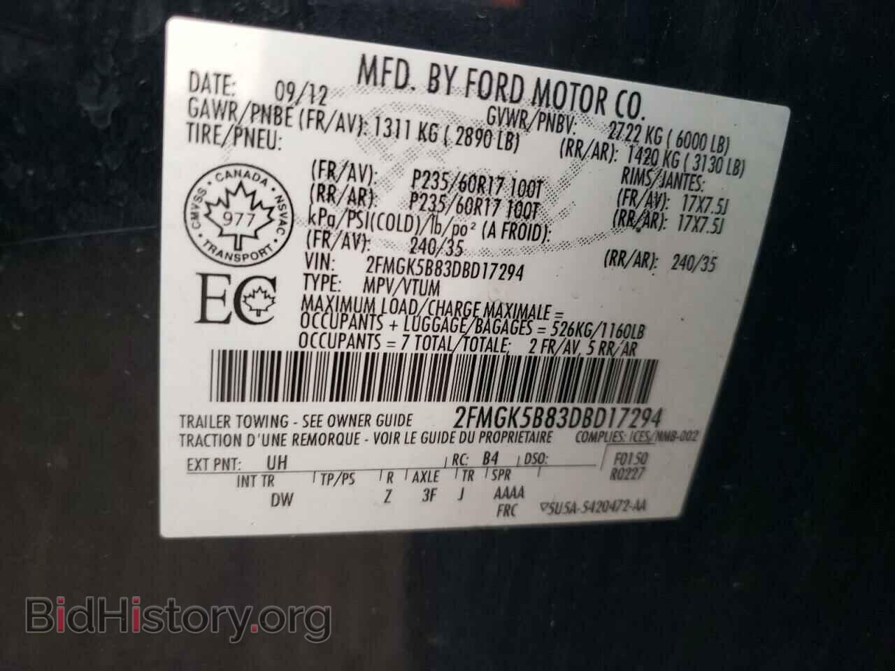 2013 FORD FLEX - VIN: 2FMGK5B83DBD17294 - Photo 13