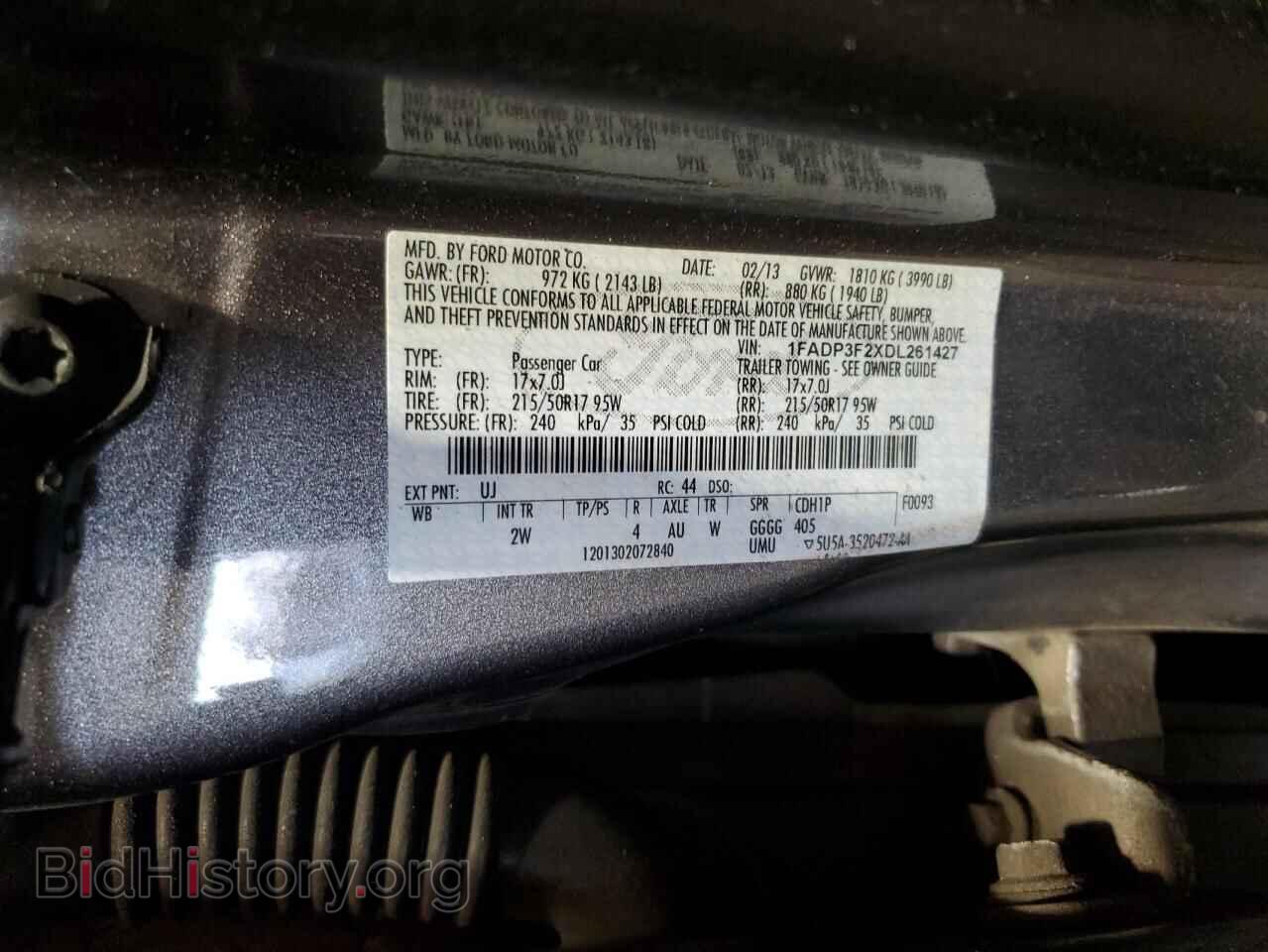 2013 FORD FOCUS - VIN: 1FADP3F2XDL261427 - Фото 12