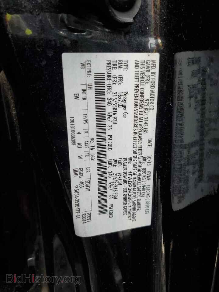 2014 FORD FOCUS - VIN: 1FADP3K28EL179087 - Фото 13