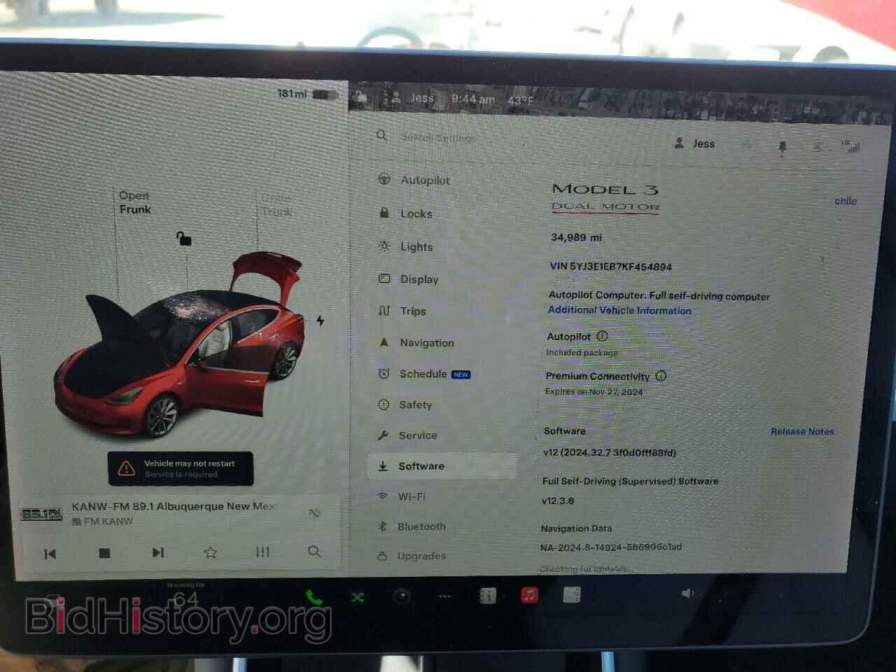 2019 TESLA MODEL 3 - VIN: 5YJ3E1EB7KF454894 - Photo 9