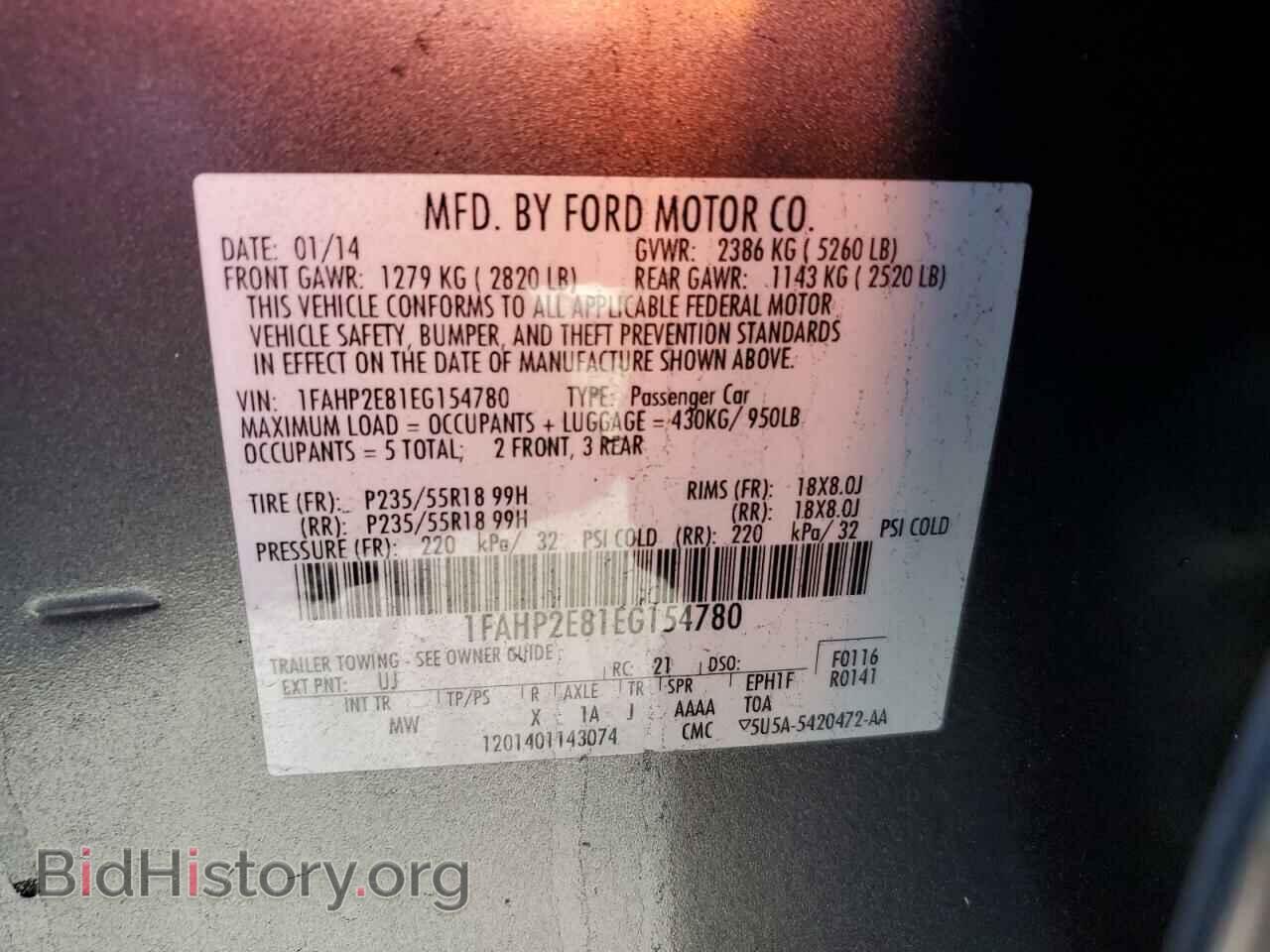 2014 FORD TAURUS - VIN: 1FAHP2E81EG154780 - Photo 13