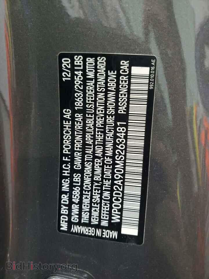 2021 PORSCHE 911 - VIN: WP0CD2A90MS263481 - Фото 13