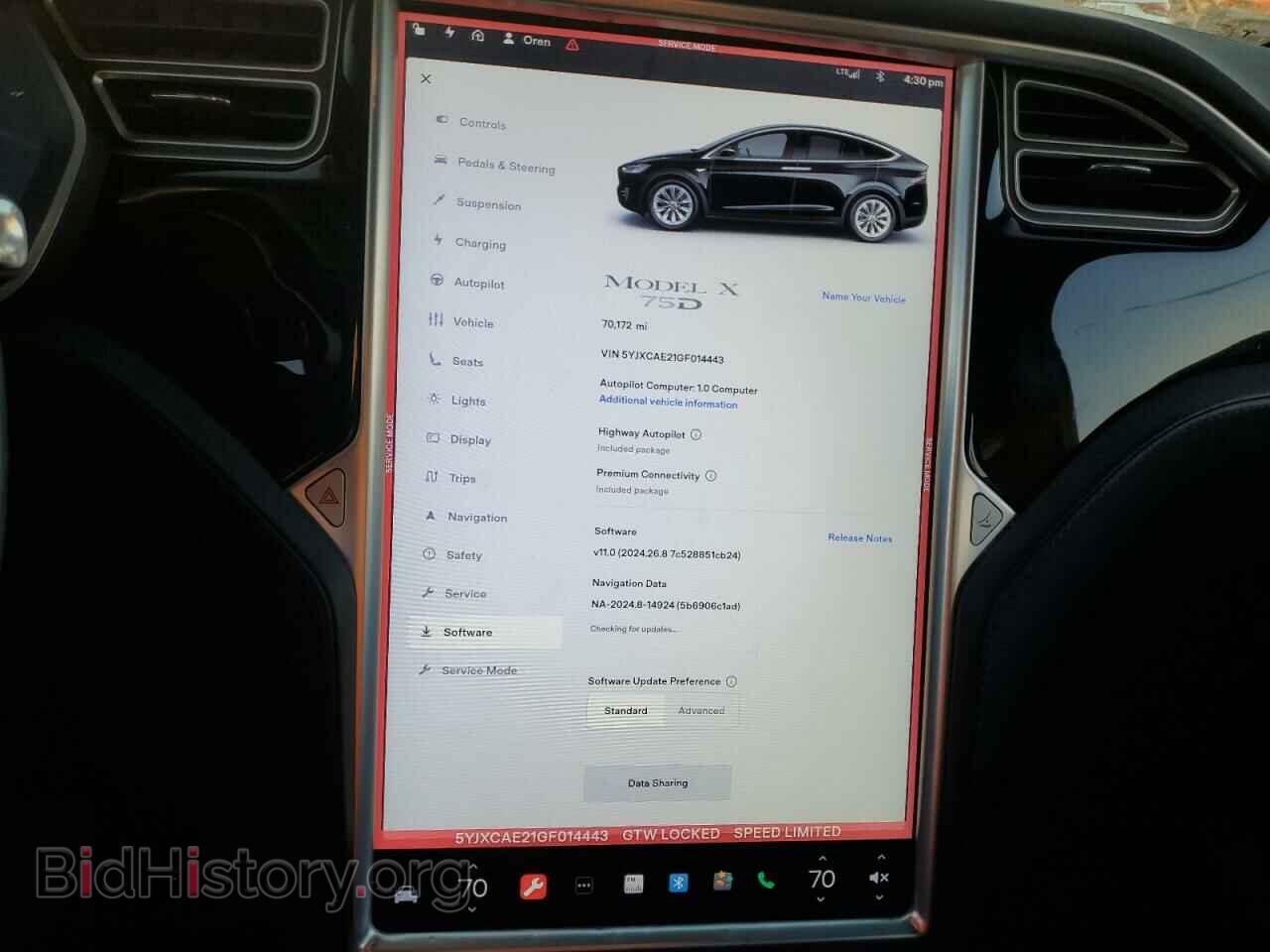 2016 TESLA MODEL X - VIN: 5YJXCAE21GF014443 - Photo 9