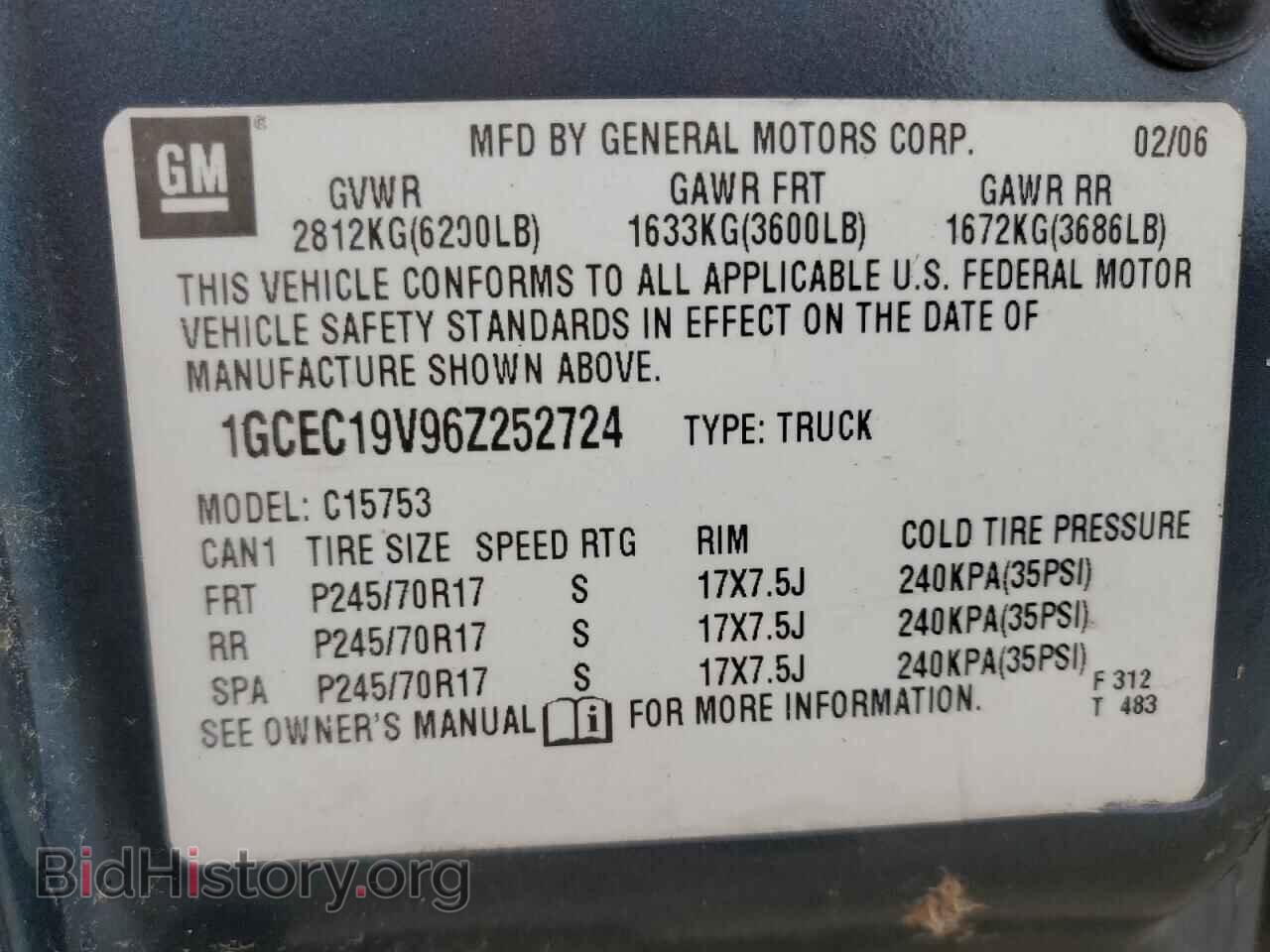 2006 CHEVROLET ALL Models - VIN: 1GCEC19V96Z252724 - Photo 12