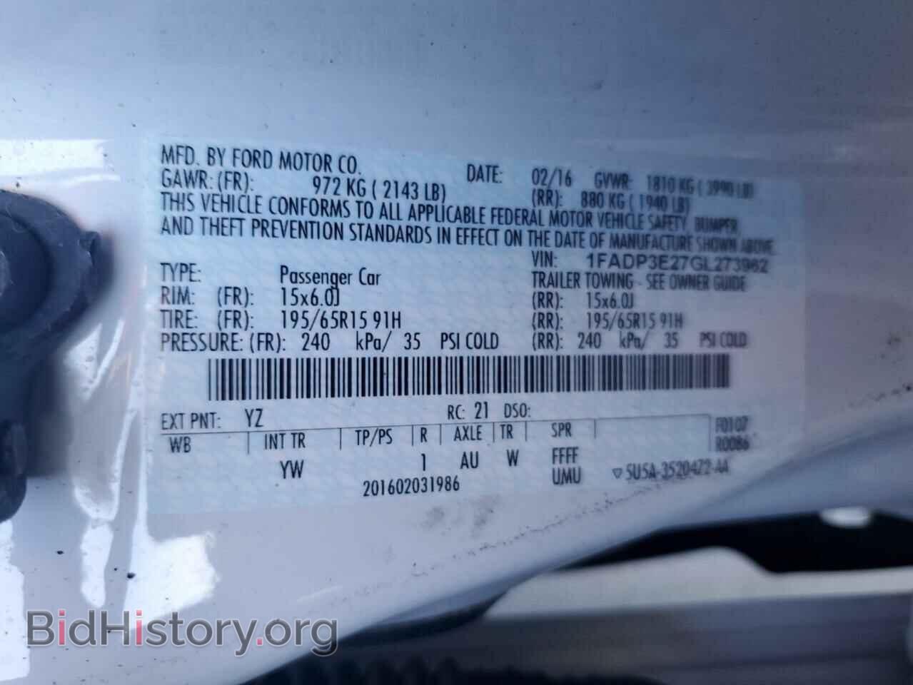 2016 FORD FOCUS - VIN: 1FADP3E27GL273962 - Photo 12