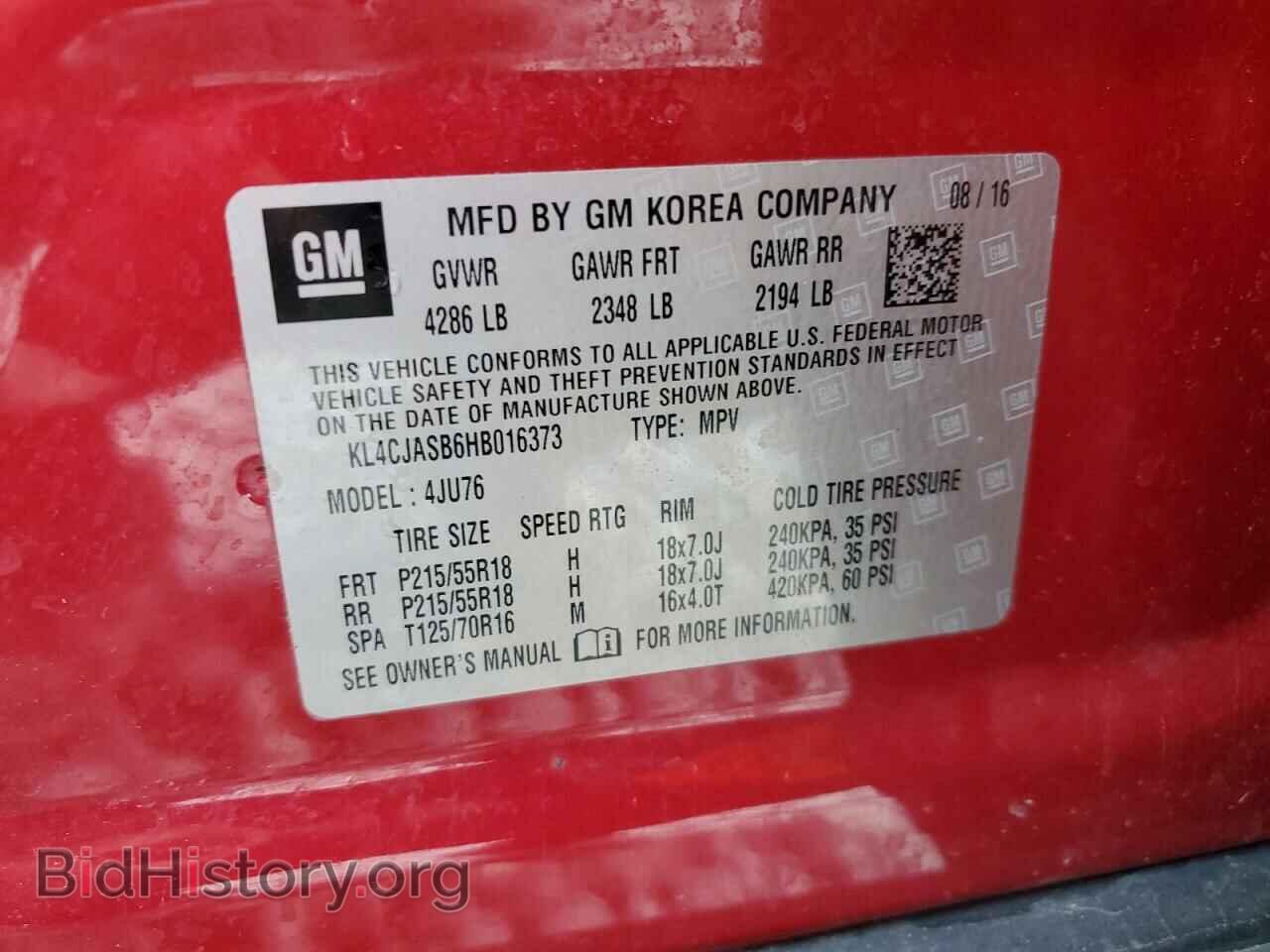 2017 BUICK ENCORE - VIN: KL4CJASB6HB016373 - Фото 13
