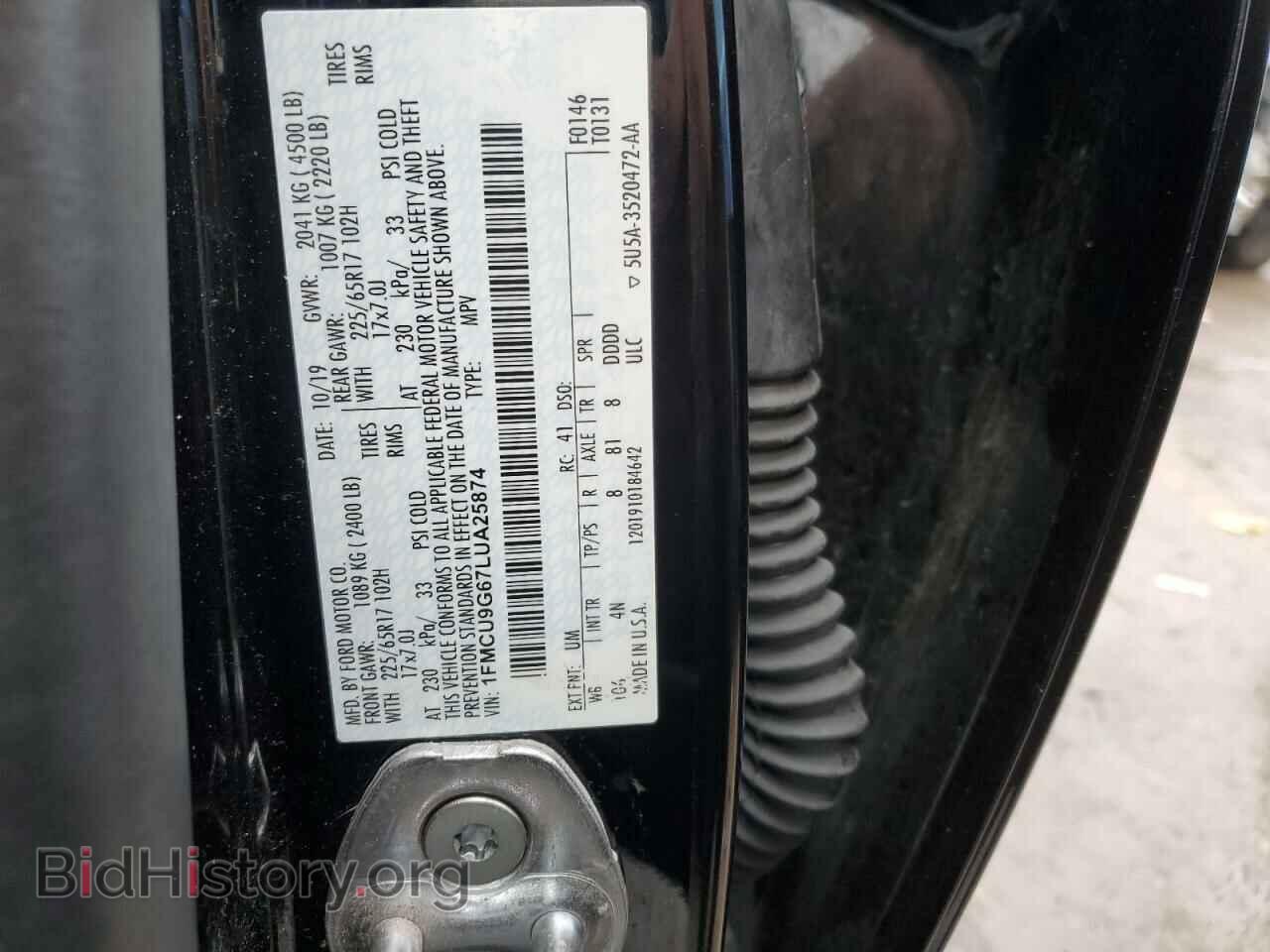 2020 FORD ESCAPE - VIN: 1FMCU9G67LUA25874 - Фото 13