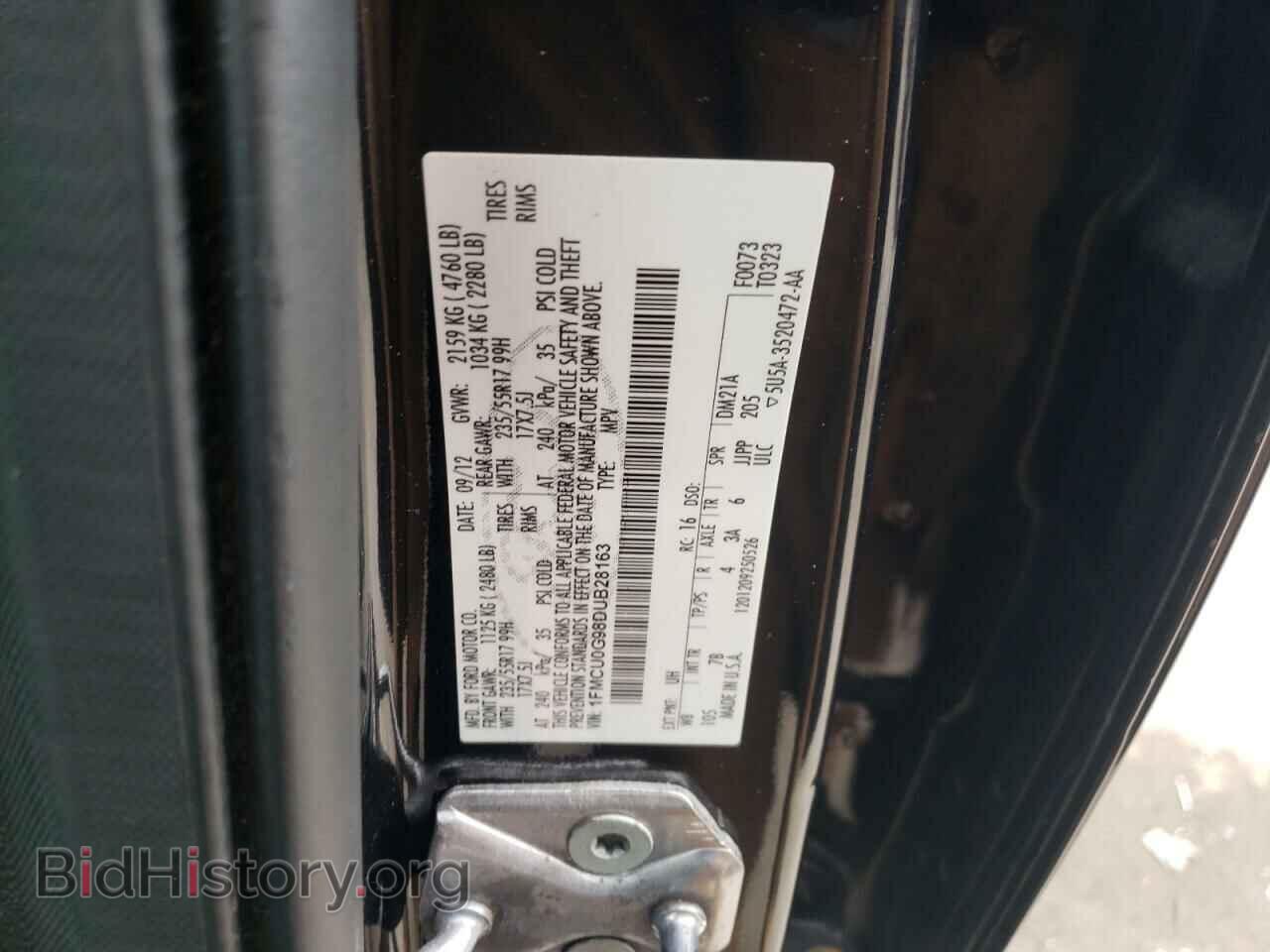 2013 FORD ESCAPE - VIN: 1FMCU0G98DUB28163 - Фото 13