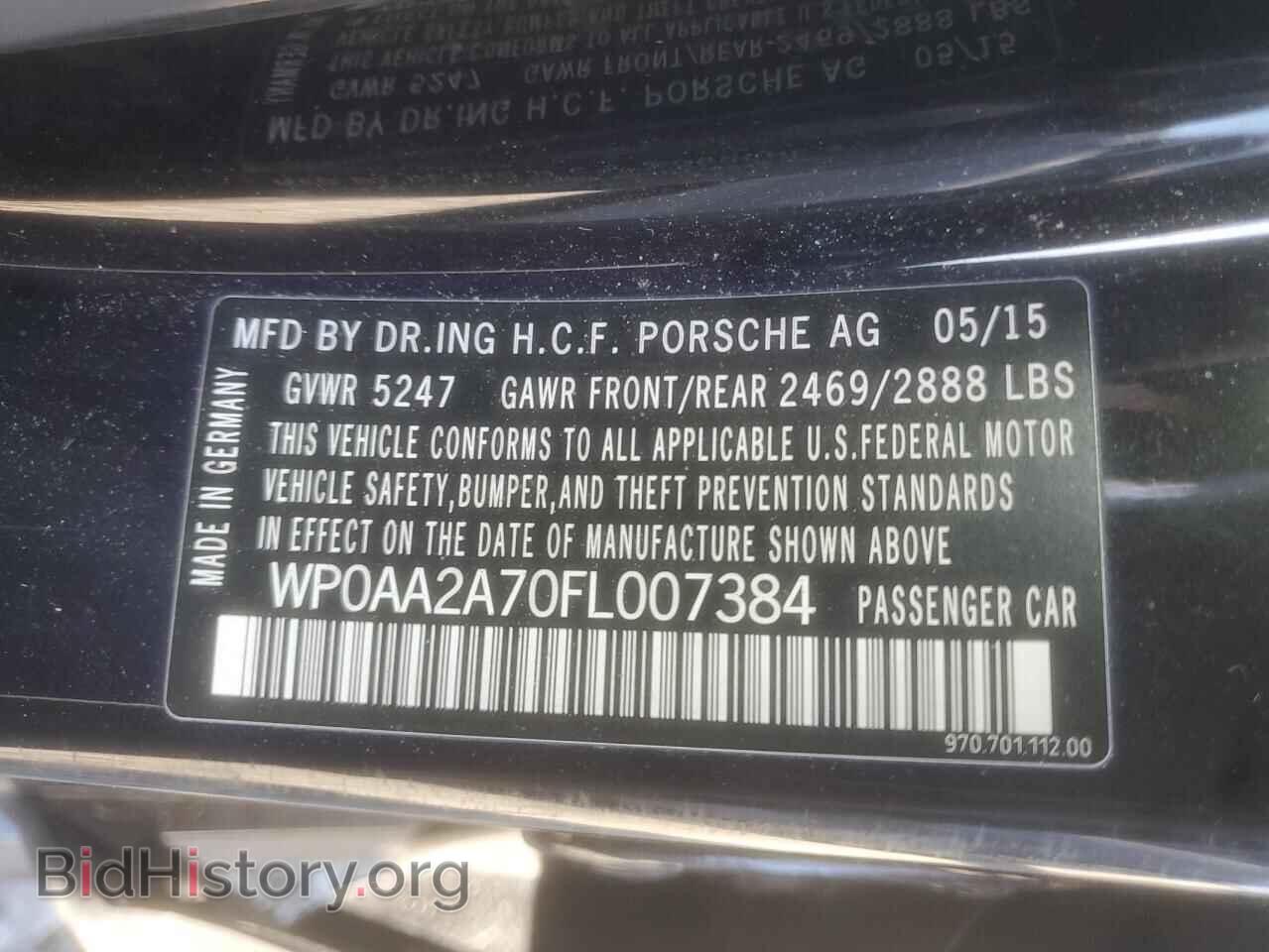 2015 PORSCHE PANAMERA - VIN: WP0AA2A70FL007384 - Фото 13