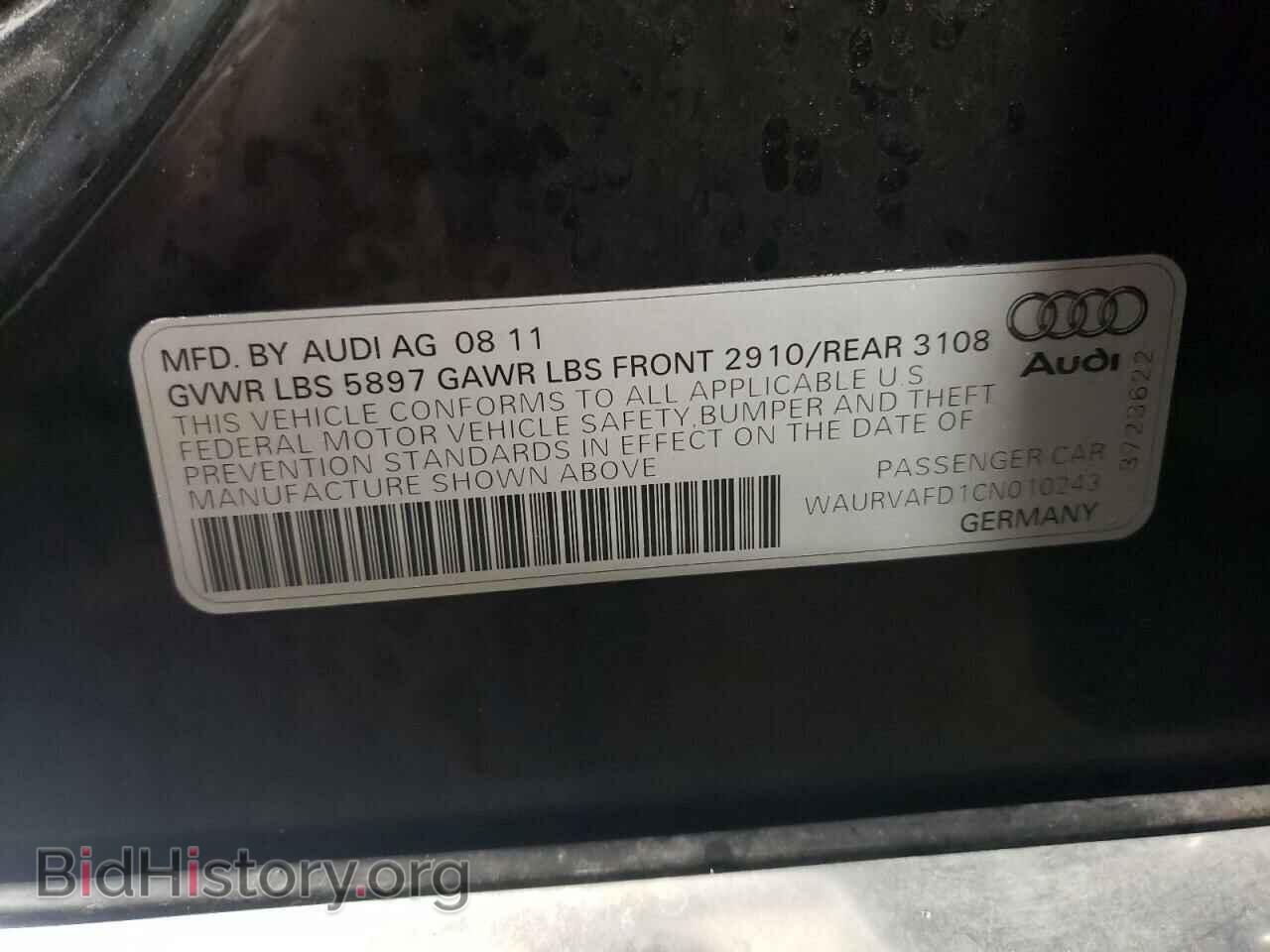 2012 AUDI A8 - VIN: WAURVAFD1CN010243 - Photo 12
