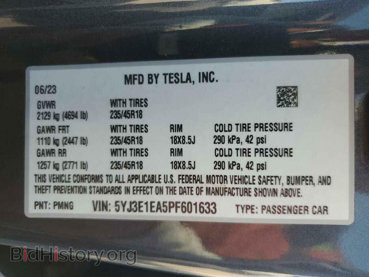 2023 TESLA MODEL 3 - VIN: 5YJ3E1EA5PF601633 - Photo 12