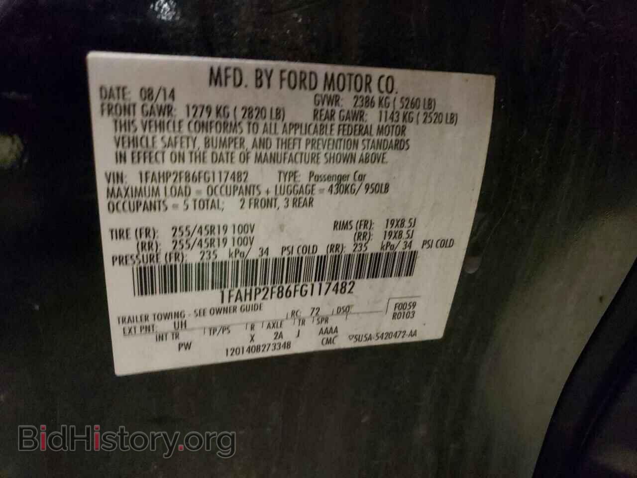 2015 FORD TAURUS - VIN: 1FAHP2F86FG117482 - Photo 12