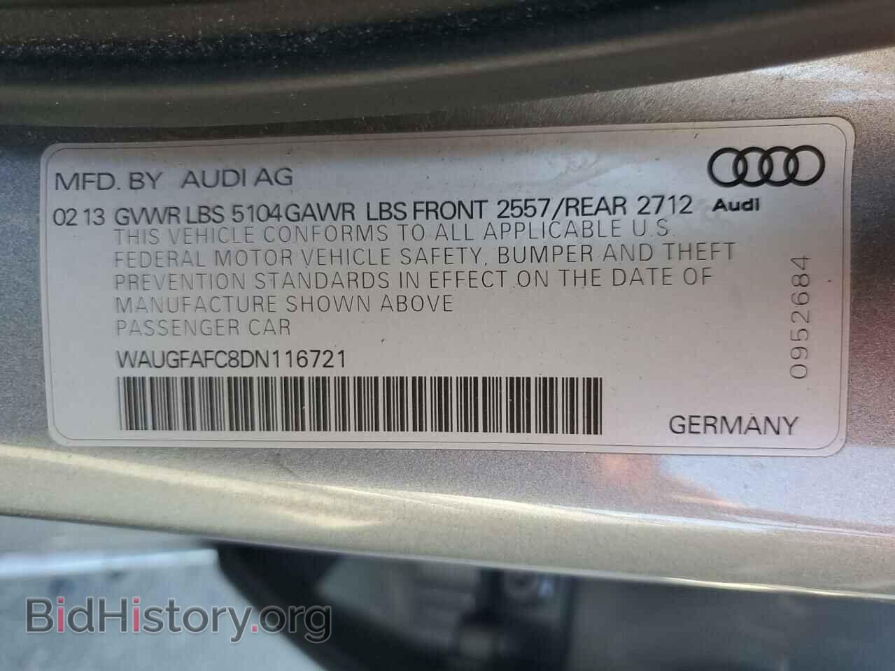2013 AUDI A6 - VIN: WAUGFAFC8DN116721 - Photo 12