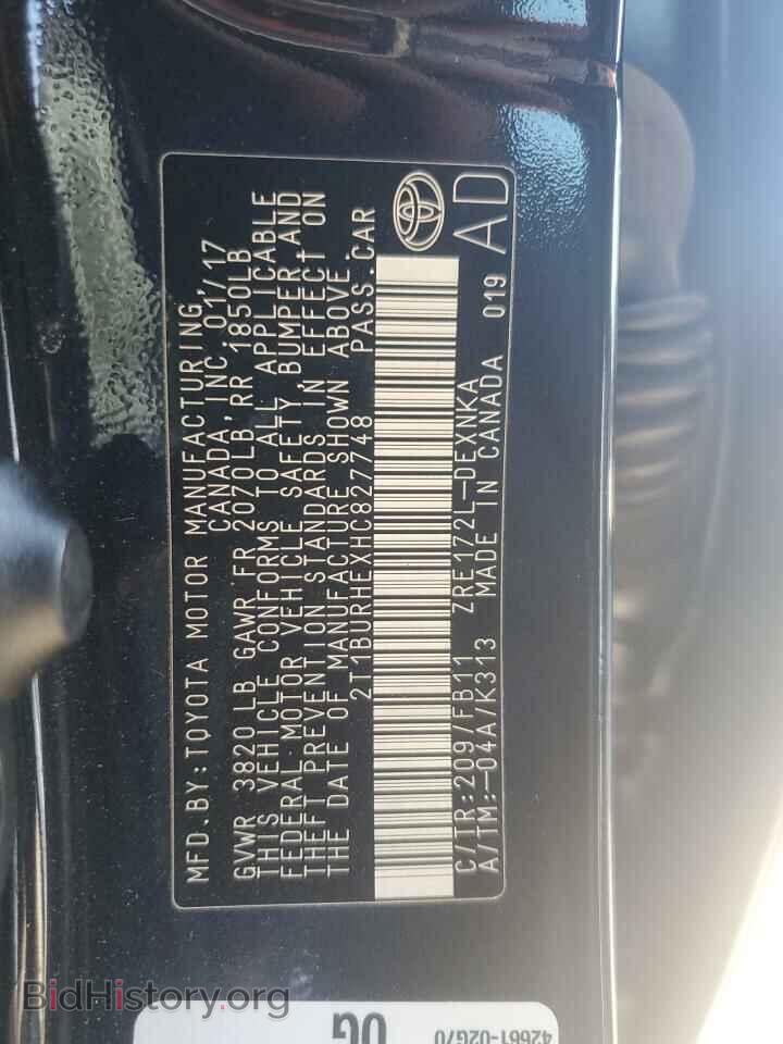 2017 TOYOTA COROLLA - VIN: 2T1BURHEXHC827748 - Photo 12