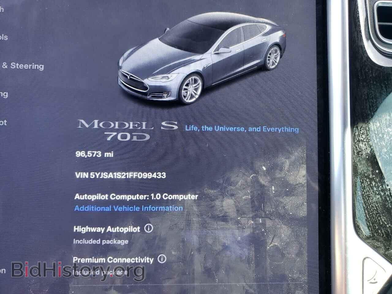 2015 TESLA MODEL S - VIN: 5YJSA1S21FF099433 - Фото 9