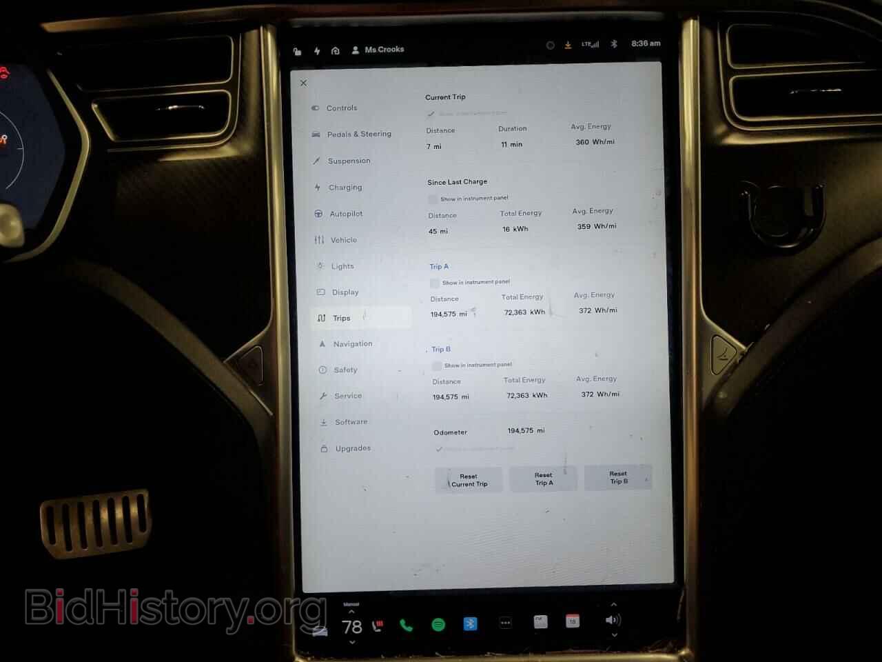 2017 TESLA MODEL S - VIN: 5YJSA1E41HF216993 - Photo 9