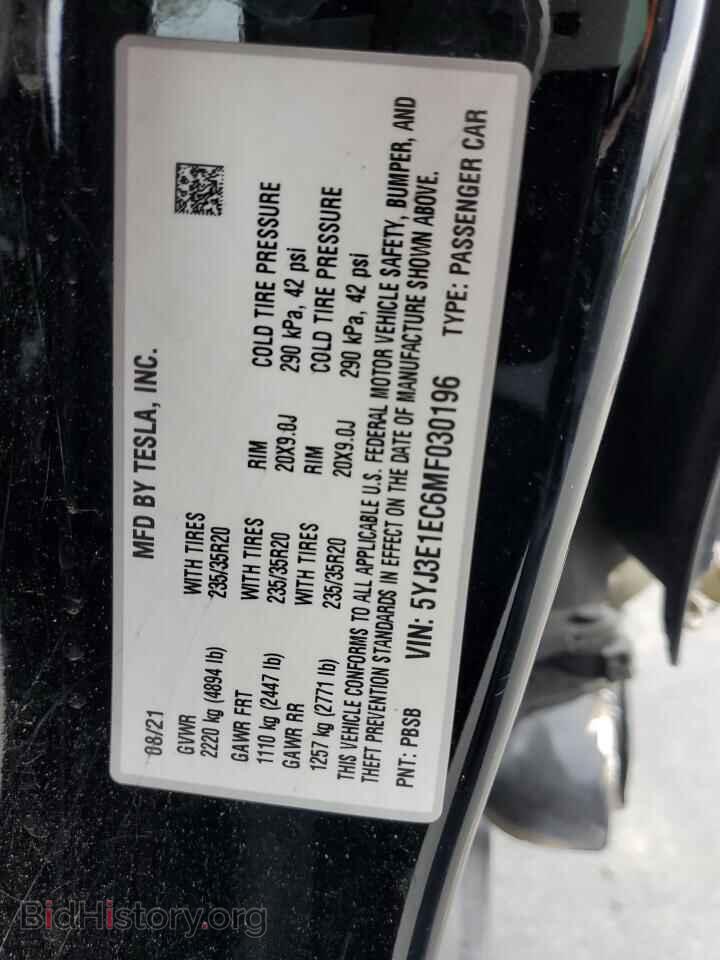 2021 TESLA MODEL 3 - VIN: 5YJ3E1EC6MF030196 - Photo 13
