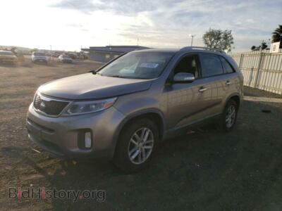 2014 Kia SORENTO LX, gray — VIN 5XYKT4A7XEG456558, Copart