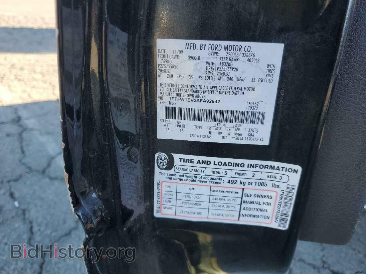 2010 FORD F-150 - VIN: 1FTFW1EV2AFA92942 - Фото 12