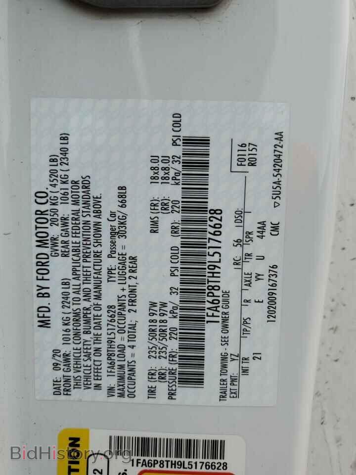 2020 FORD ALL Models - VIN: 1FA6P8TH9L5176628 - Photo 12