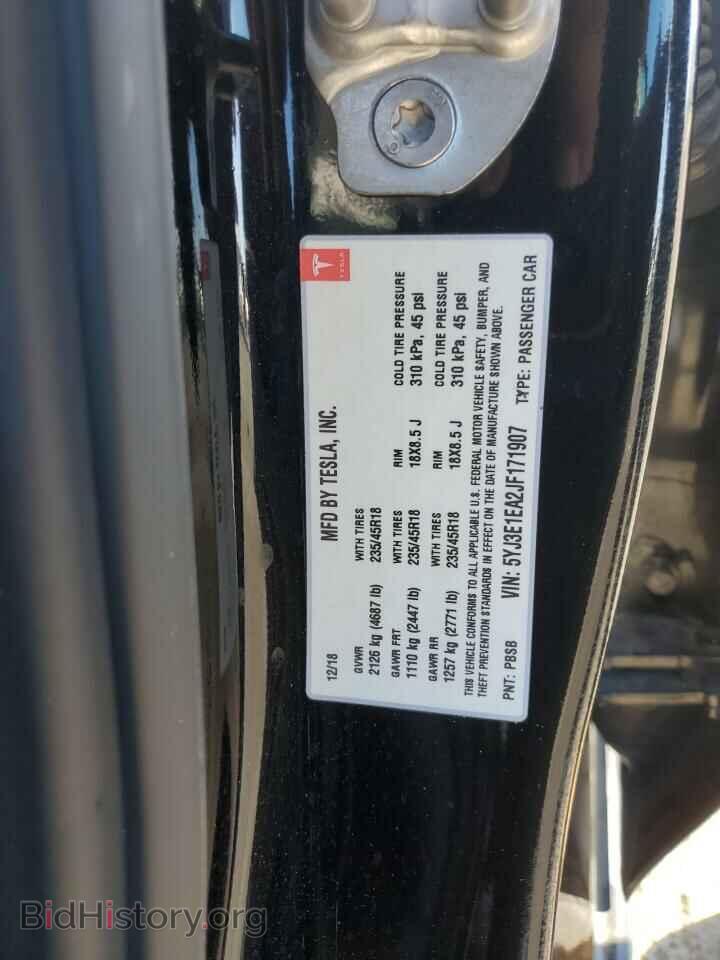 2018 TESLA MODEL 3 - VIN: 5YJ3E1EA2JF171907 - Фото 12