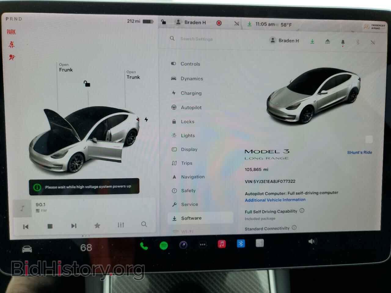 2018 TESLA MODEL 3 - VIN: 5YJ3E1EA8JF077322 - Фото 9
