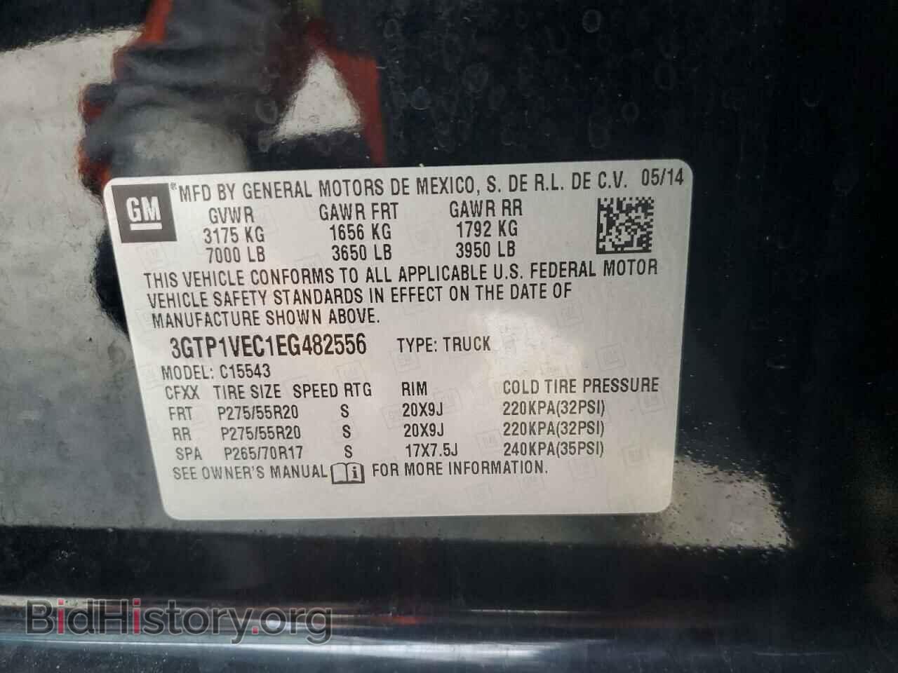 2014 GMC SIERRA - VIN: 3GTP1VEC1EG482556 - Фото 12