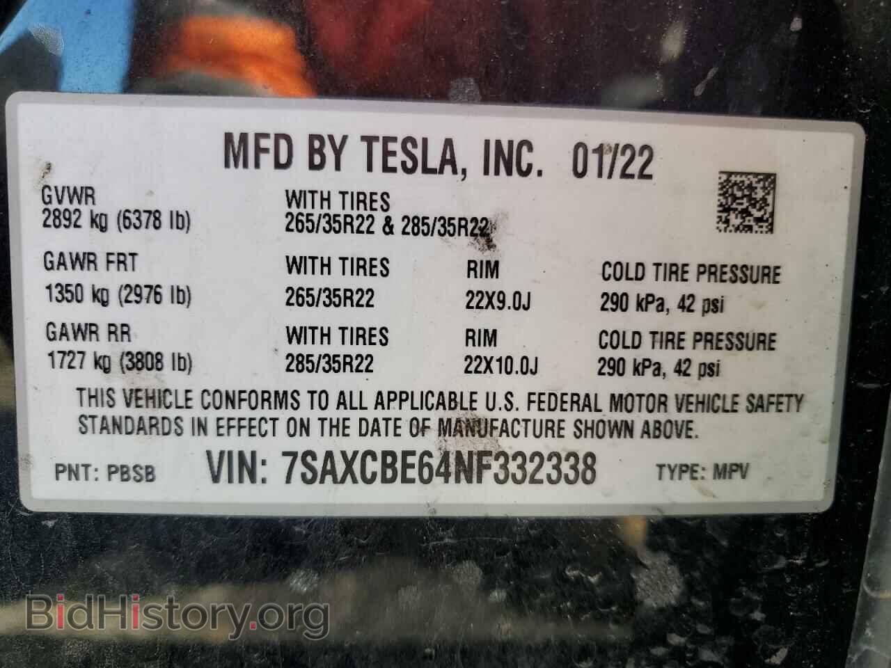 2022 TESLA MODEL X - VIN: 7SAXCBE64NF332338 - Photo 13