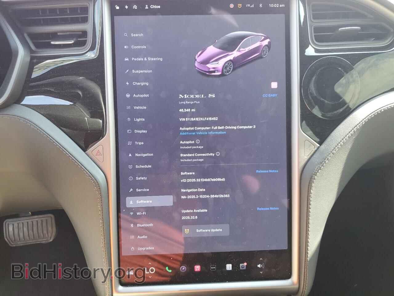 2020 TESLA MODEL S - VIN: 5YJSA1E2XLF415452 - Фото 9