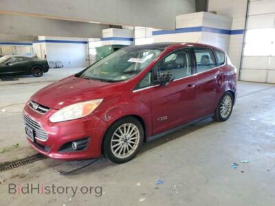 2013 Ford CMAX Premium, burgundy — VIN 1FADP5CU4DL557027, Copart