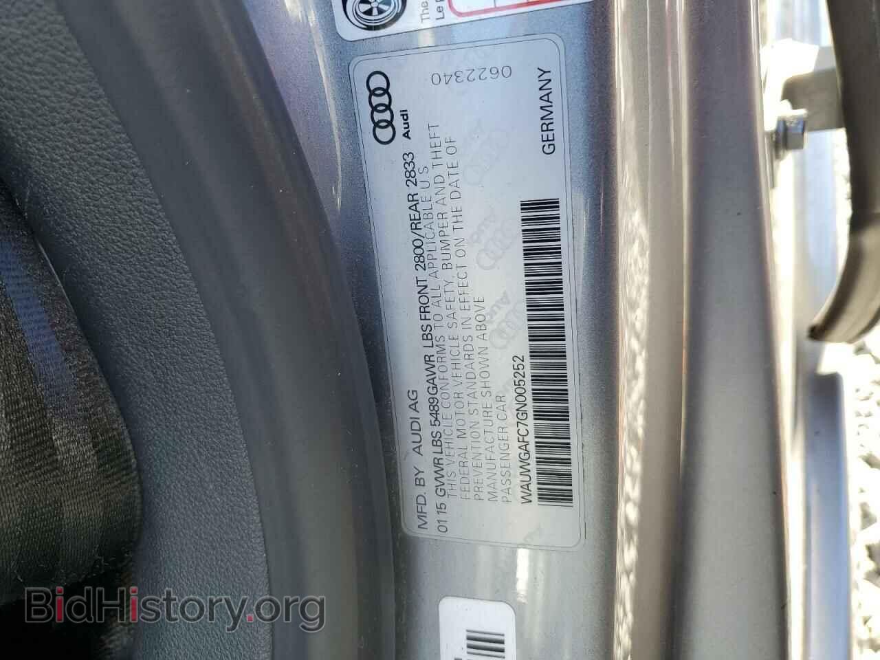 2016 AUDI A7 - VIN: WAUWGAFC7GN005252 - Фото 12