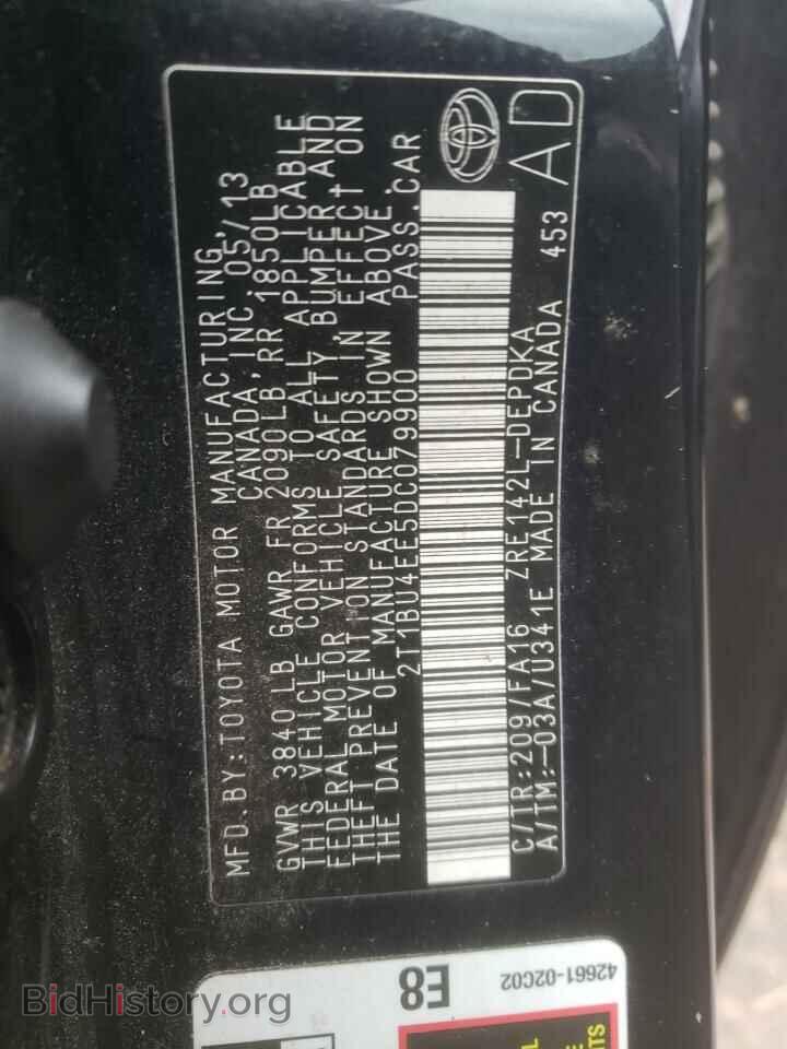 2013 TOYOTA COROLLA - VIN: 2T1BU4EE5DC079900 - Фото 12