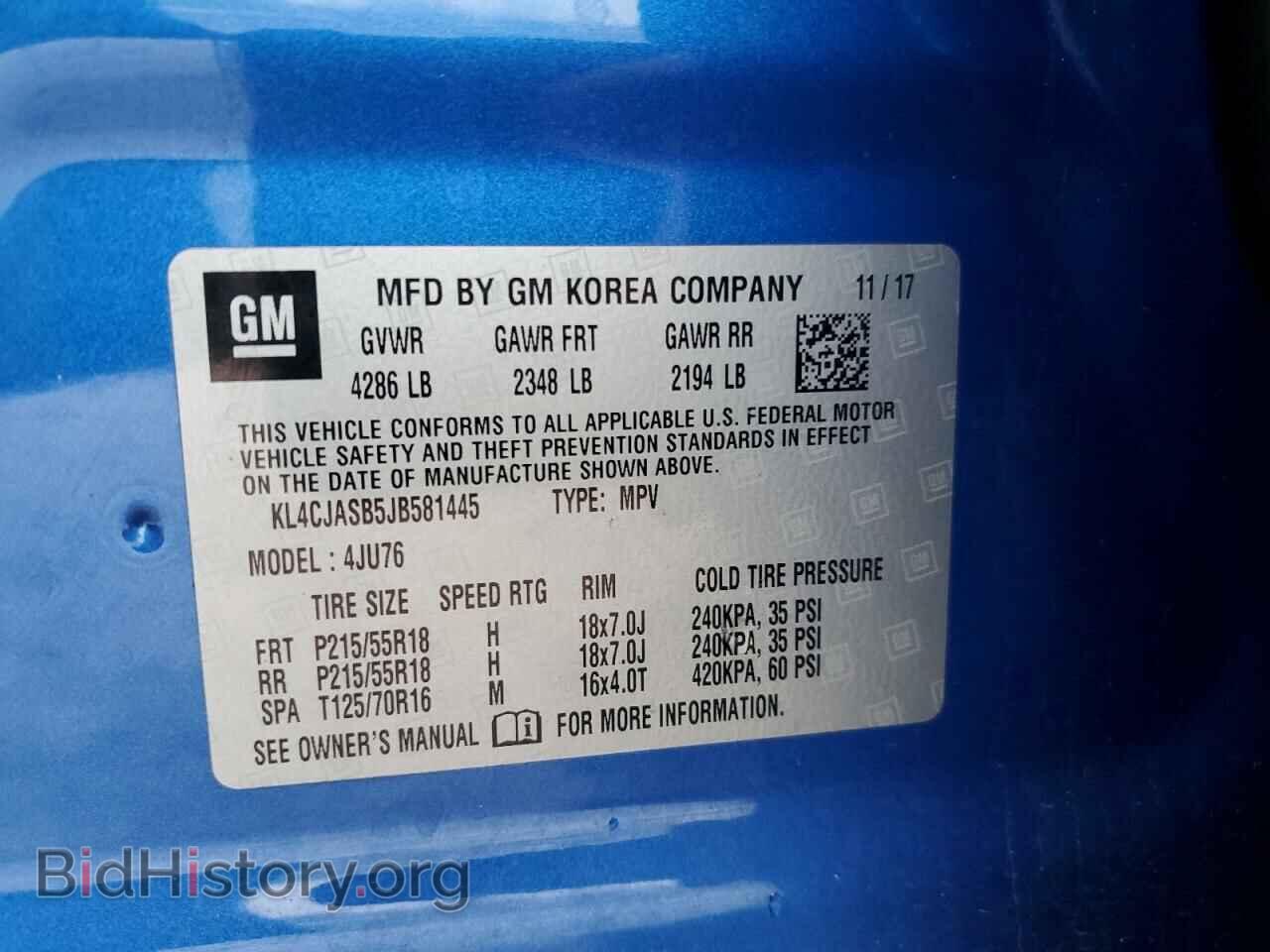 2018 BUICK ENCORE - VIN: KL4CJASB5JB581445 - Фото 13