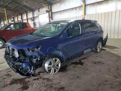 2015 Ford EDGE Edge SEL, blue — VIN 2FMTK3J87FBB16215, Copart