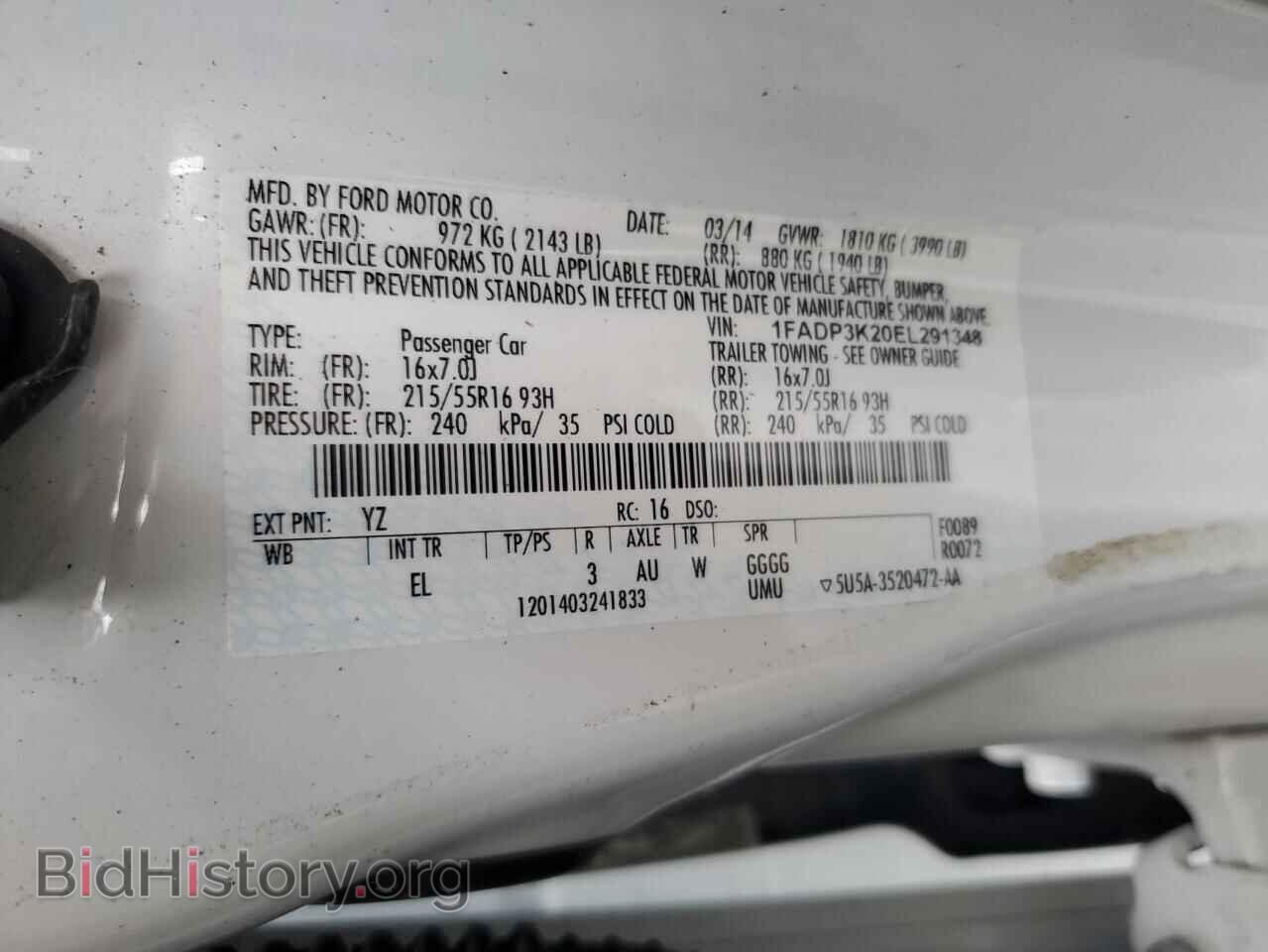 2014 FORD FOCUS - VIN: 1FADP3K20EL291348 - Photo 12