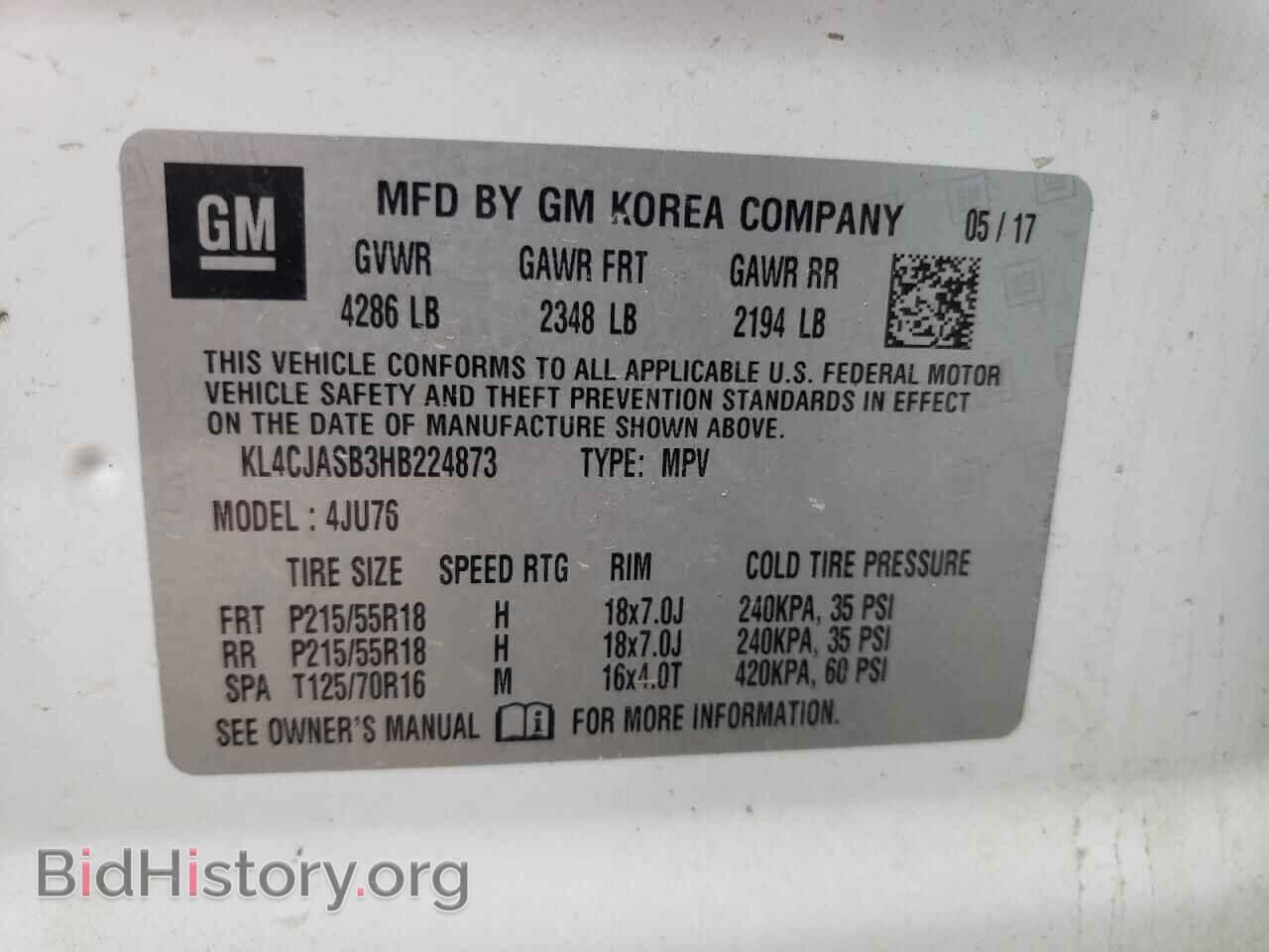 2017 BUICK ENCORE - VIN: KL4CJASB3HB224873 - Photo 14