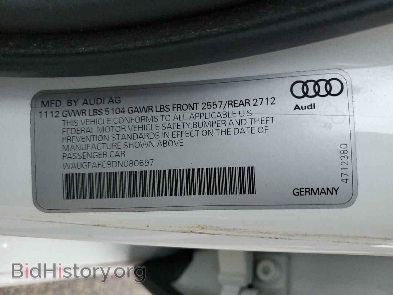 2013 AUDI A6 - VIN: WAUGFAFC9DN080697 - Photo 12
