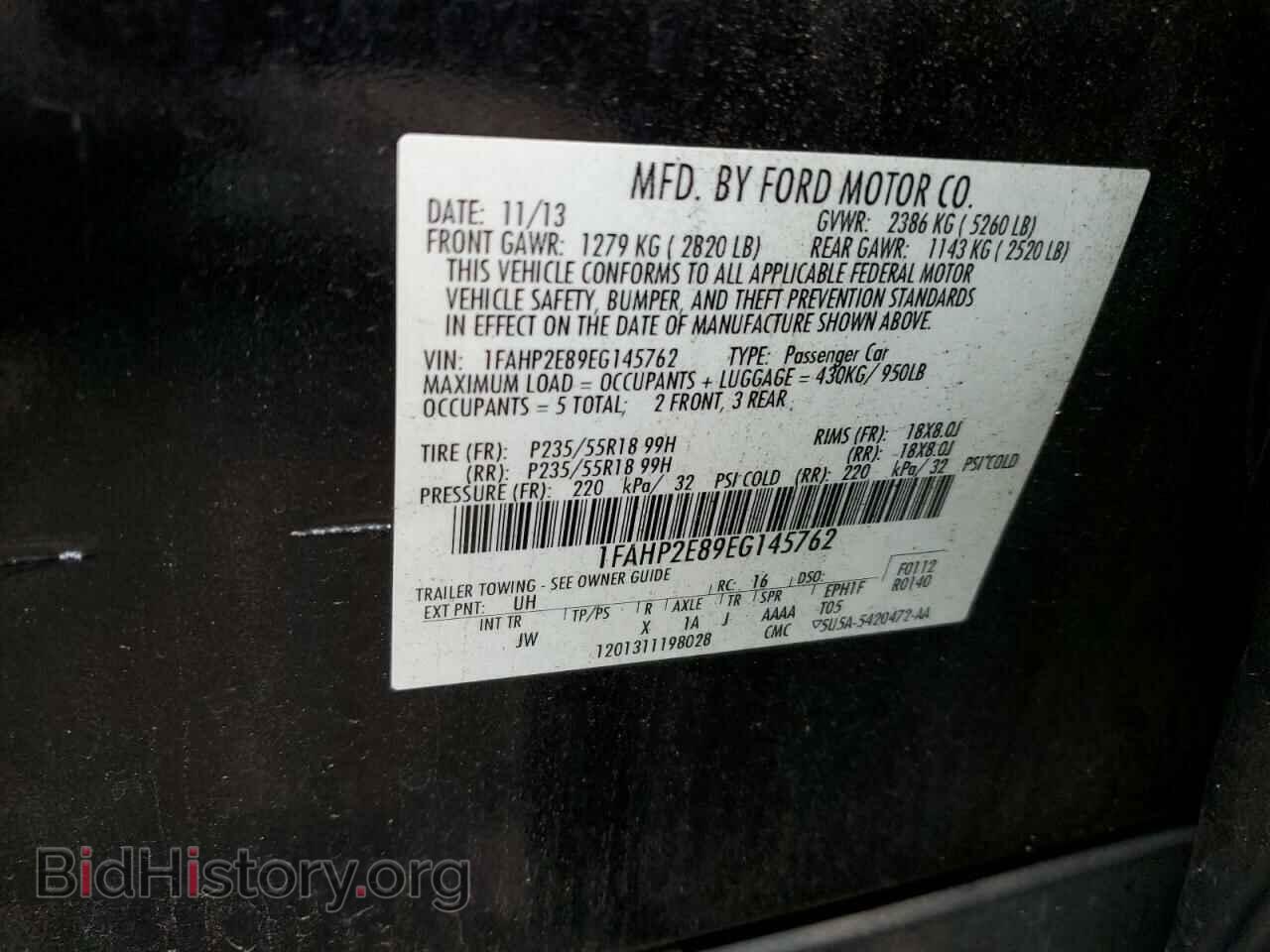 2014 FORD TAURUS - VIN: 1FAHP2E89EG145762 - Photo 12