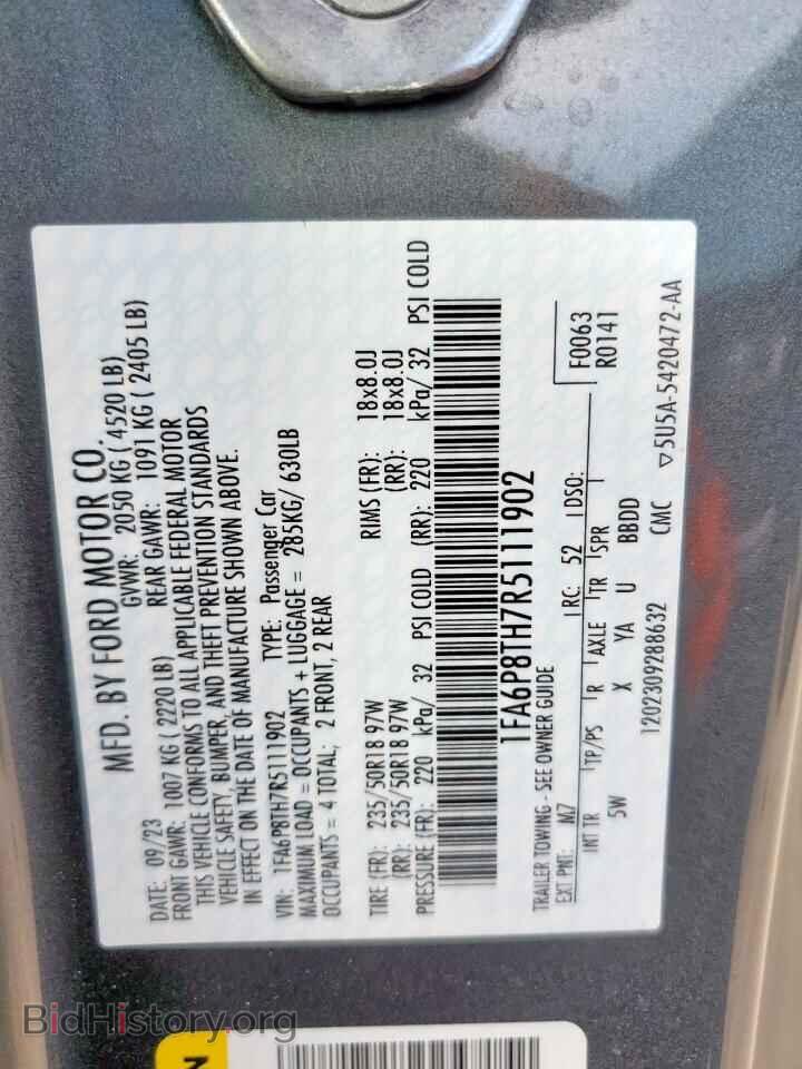 2024 FORD ALL Models - VIN: 1FA6P8TH7R5111902 - Photo 12