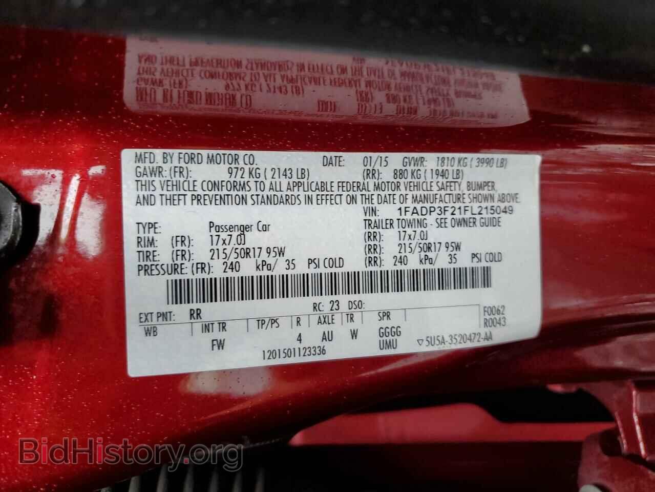 2015 FORD FOCUS - VIN: 1FADP3F21FL215049 - Photo 14