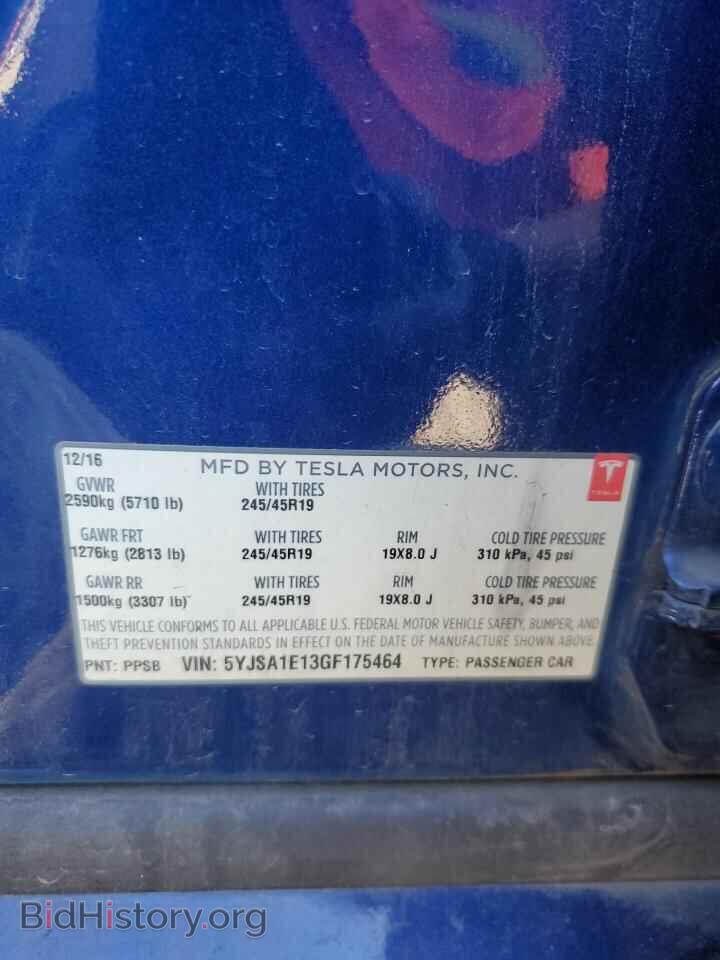 2016 TESLA MODEL S - VIN: 5YJSA1E13GF175464 - Photo 14