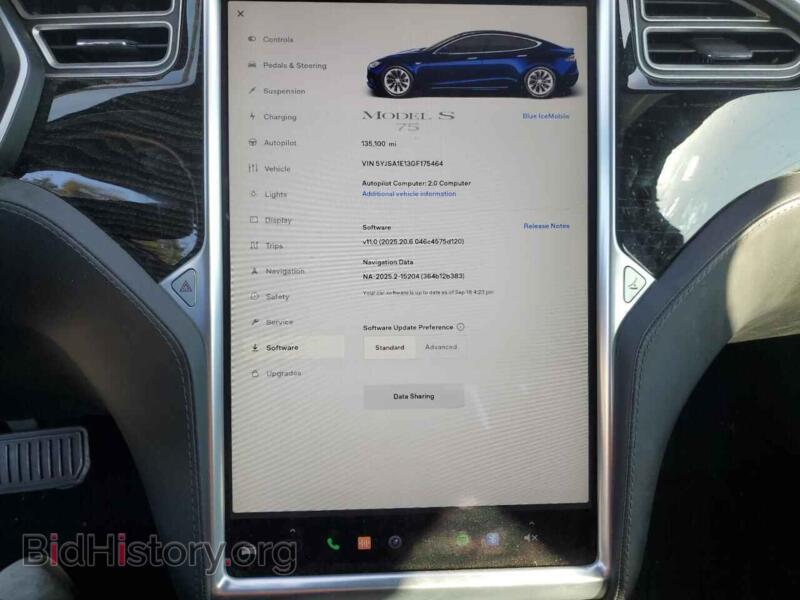 2016 Tesla MODEL S (VIN 5YJSA1E13GF175464) — фото 9 из 14