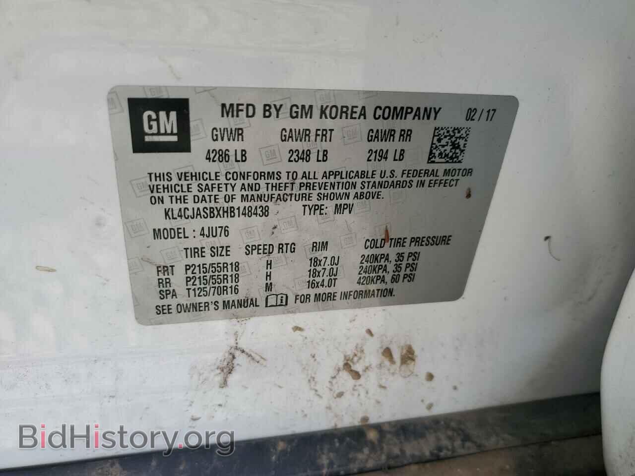 2017 BUICK ENCORE - VIN: KL4CJASBXHB148438 - Фото 12