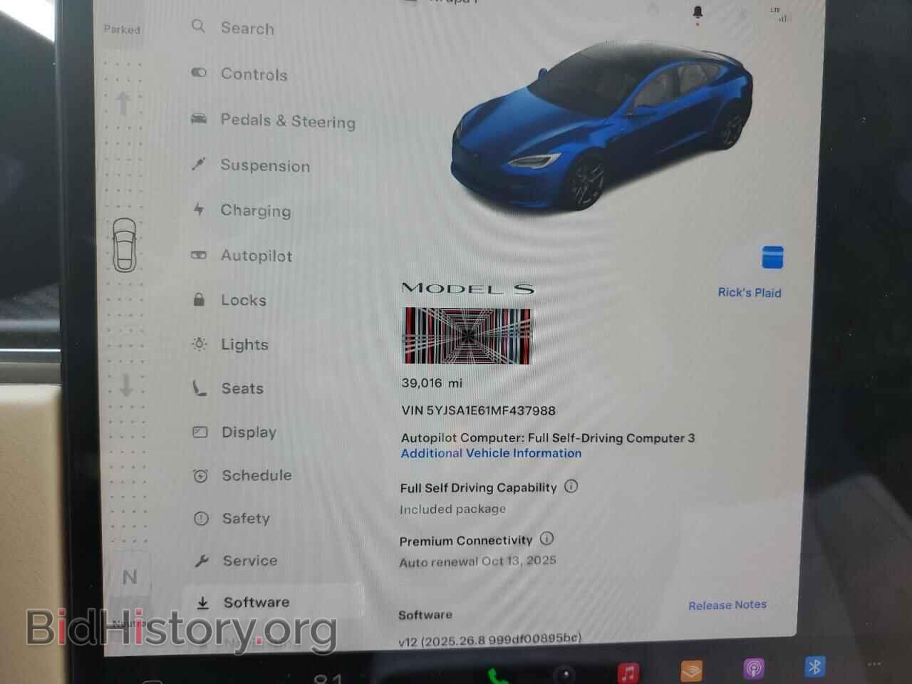 2021 TESLA MODEL S - VIN: 5YJSA1E61MF437988 - Фото 9