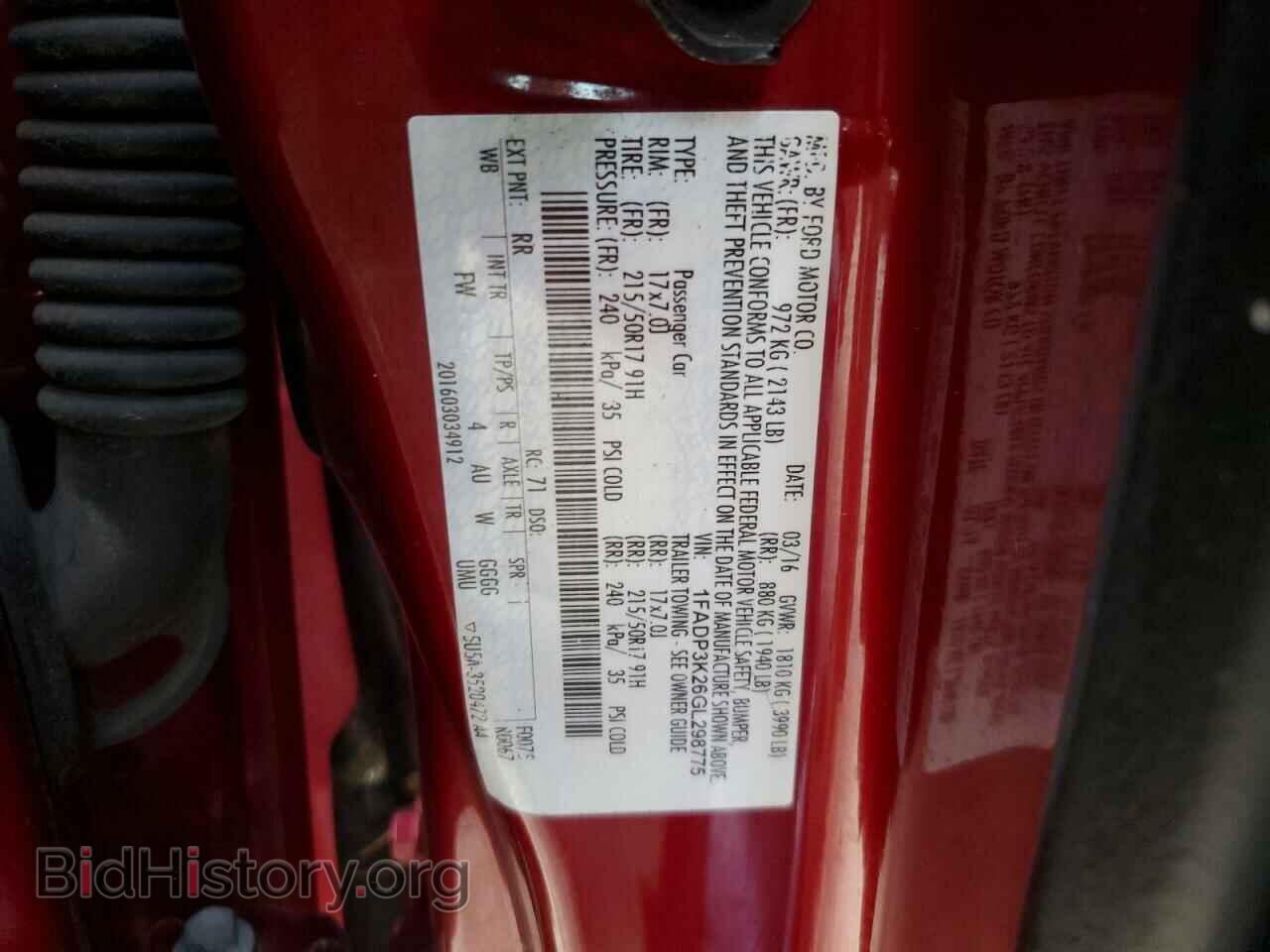 2016 FORD FOCUS - VIN: 1FADP3K26GL298775 - Фото 12