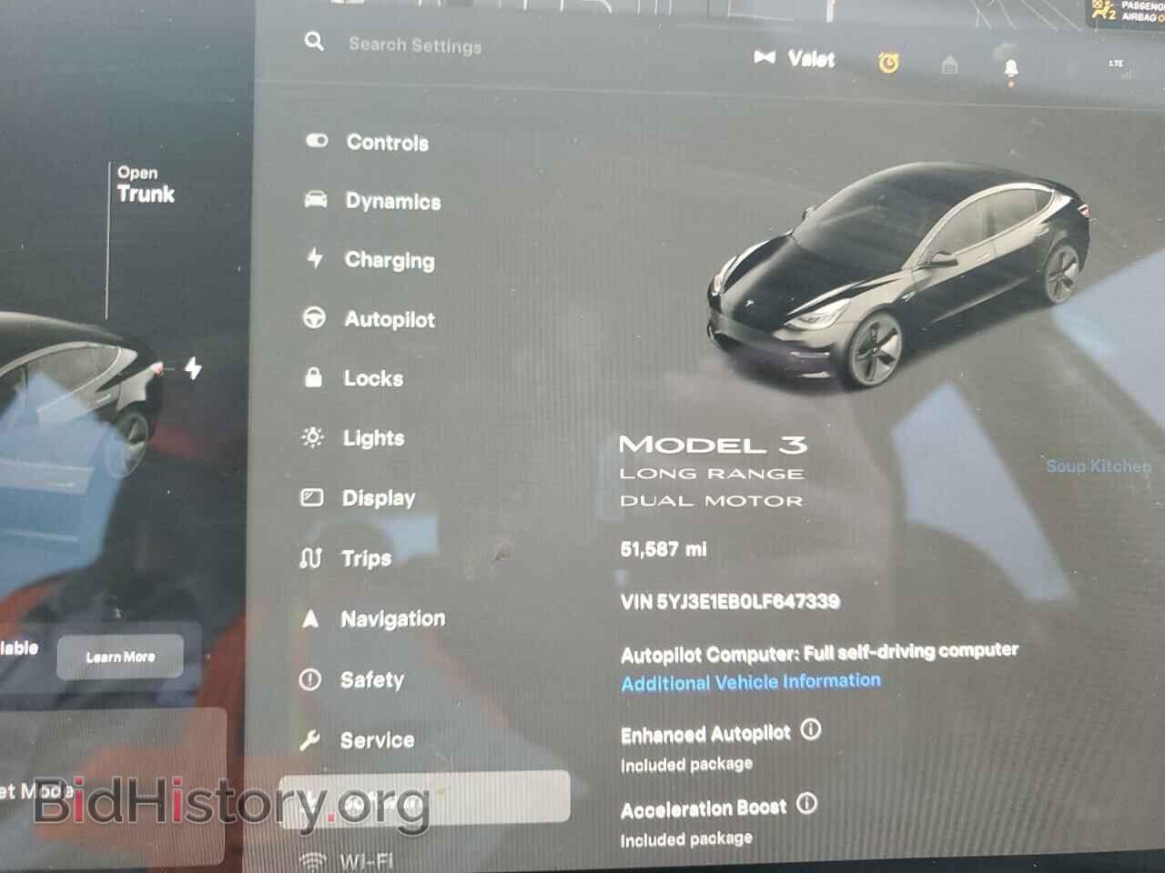 2020 TESLA MODEL 3 - VIN: 5YJ3E1EB0LF647339 - Фото 9